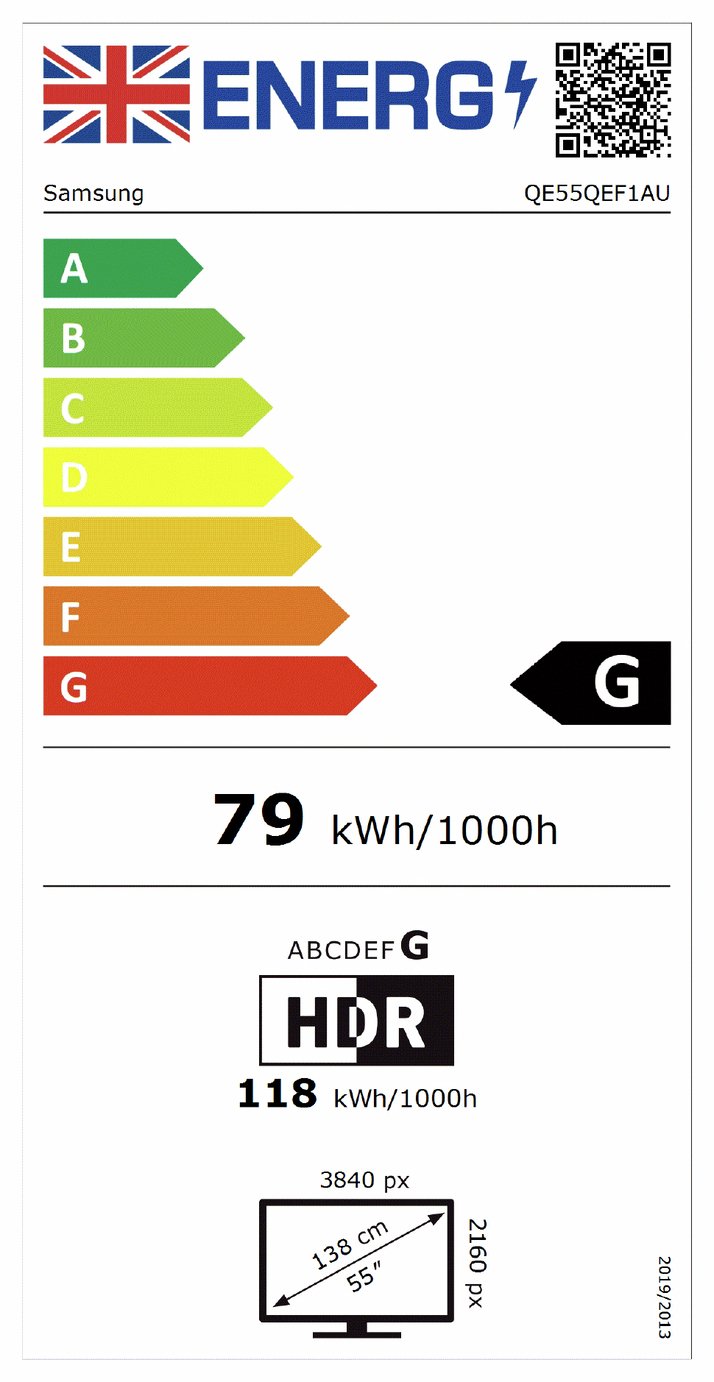 Samsung 55 Inch QE55QEF1AU Smart 4K UHD HDR QLED TV