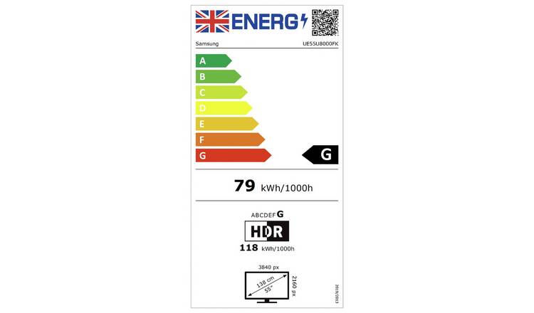 Samsung 55 Inch UE55U8000FK Smart 4K UHD HDR LED TV