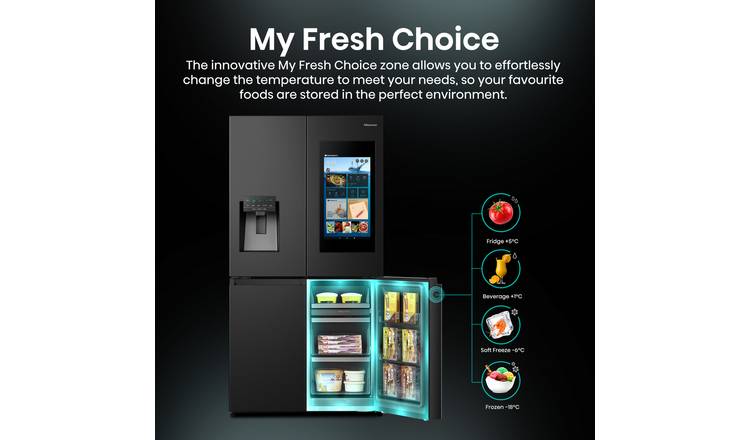 Hisense RQ760N4IFE PureFlat Smart American Fridge Freezer
