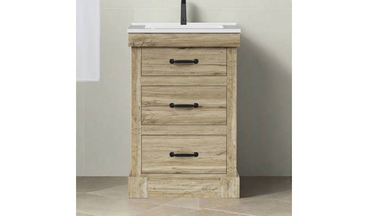 Teamson Home Donovan Vanity Sink - Light Oak
