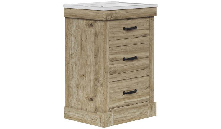 Teamson Home Donovan Vanity Sink - Light Oak