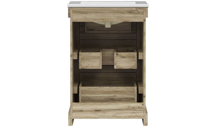 Teamson Home Donovan Vanity Sink - Light Oak