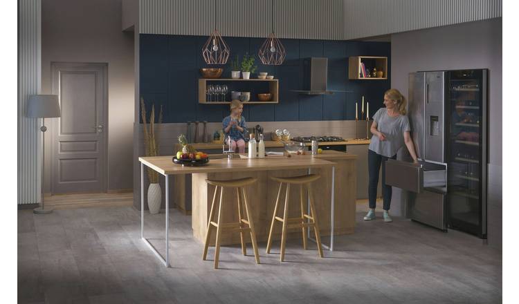 Haier HFR5719EWMP American Fridge Freezer- Inox