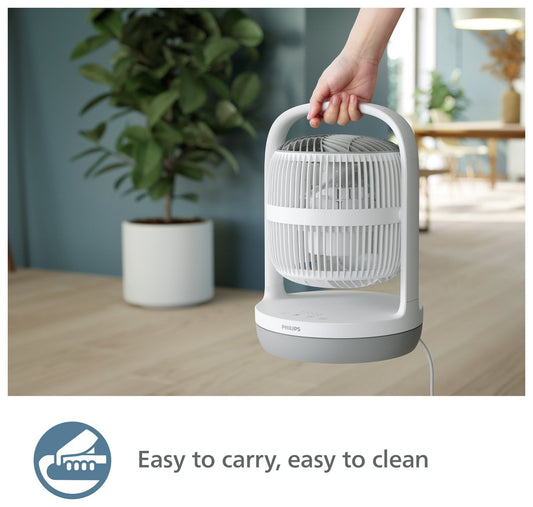 Philips 2000 Series White & Grey Desk Fan - 8 Inch