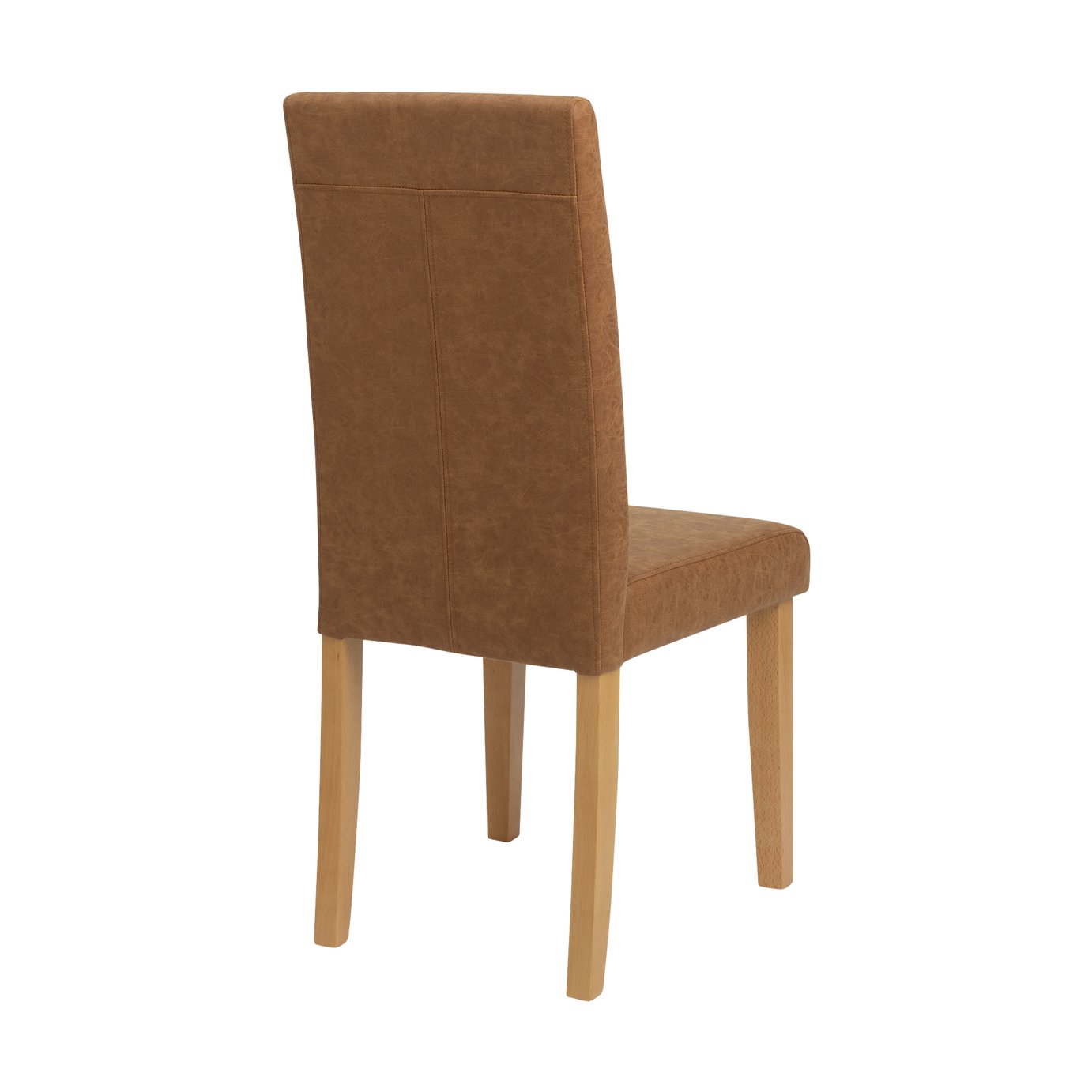 Argos Home Miami Extending Oak Dining Table & 4 Tan Chairs