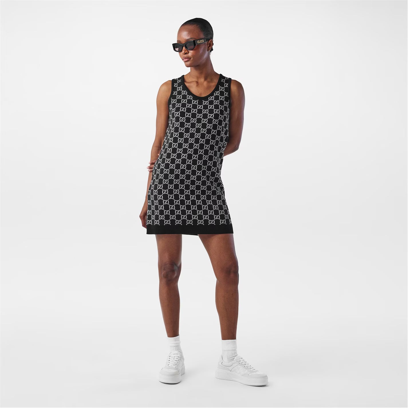 GUCCI Logo-Jacquard Mini Dress