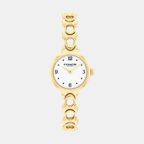 Coach Ladies Iris Gold Plated Bracelet Watch
