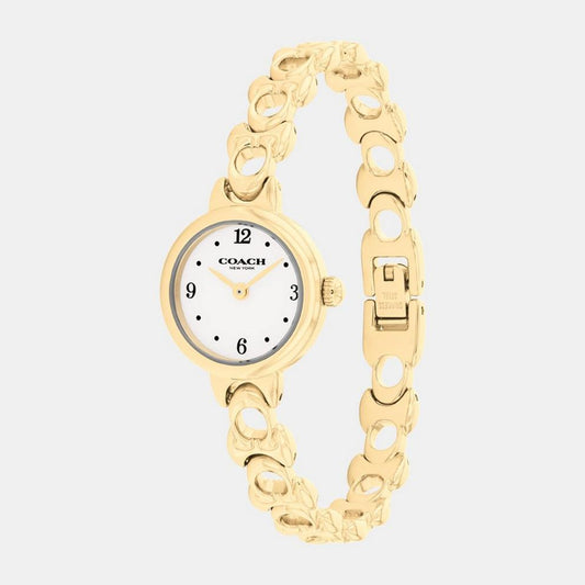 Coach Ladies Iris Gold Plated Bracelet Watch
