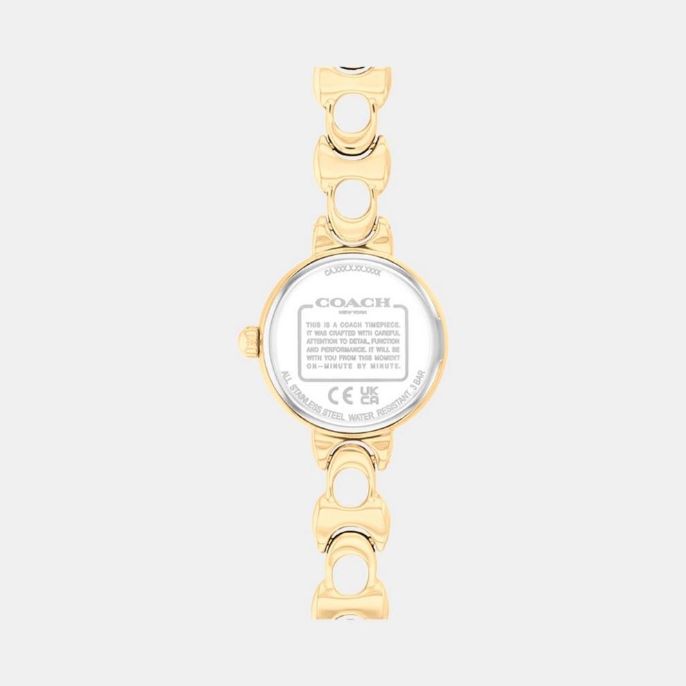 Coach Ladies Iris Gold Plated Bracelet Watch