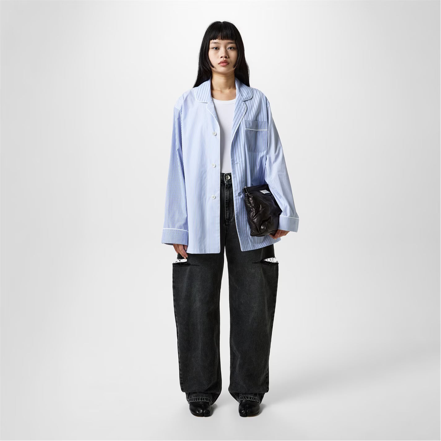 Denim Jeans With Slash Details