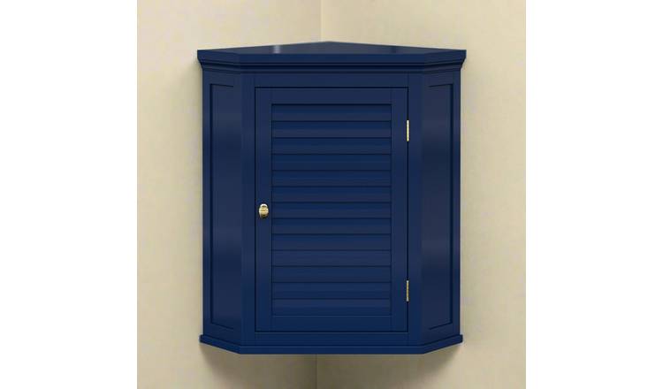 Teamson Home Glancy Corner Wall Cabinet - Navy Blue