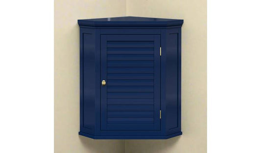 Teamson Home Glancy Corner Wall Cabinet - Navy Blue