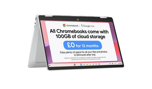HP x360 14b-cd0002na 14in Intel N100 4GB 128GB Chromebook