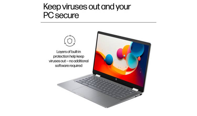 HP x360 14b-cd0002na 14in Intel N100 4GB 128GB Chromebook