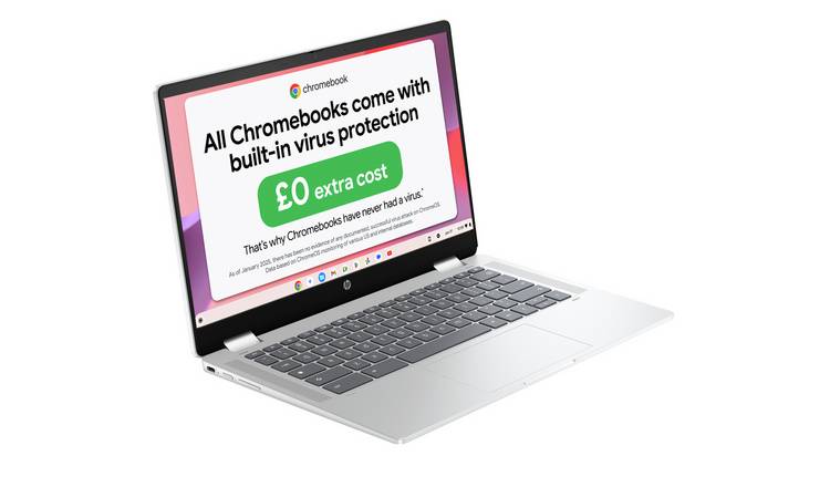 HP x360 14b-cd0002na 14in Intel N100 4GB 128GB Chromebook