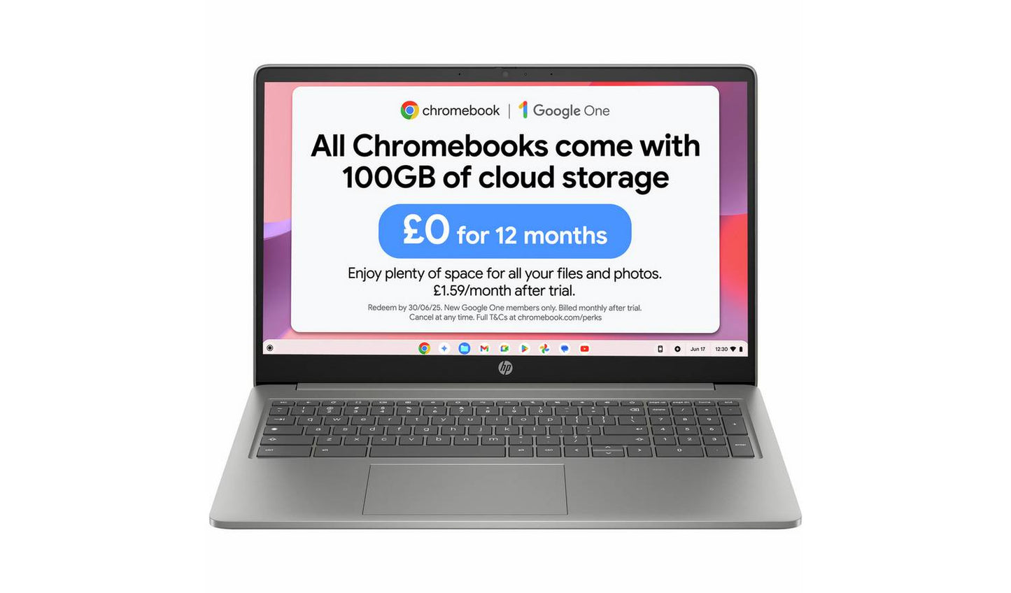 HP 15a-nb0006na 15.6in Intel N100 4GB 128GB Chromebook
