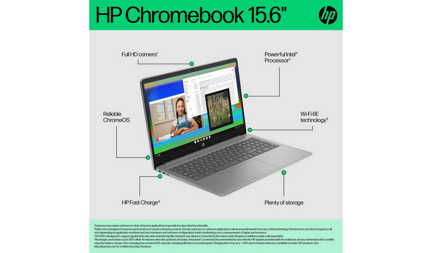 HP 15a-nb0006na 15.6in Intel N100 4GB 128GB Chromebook