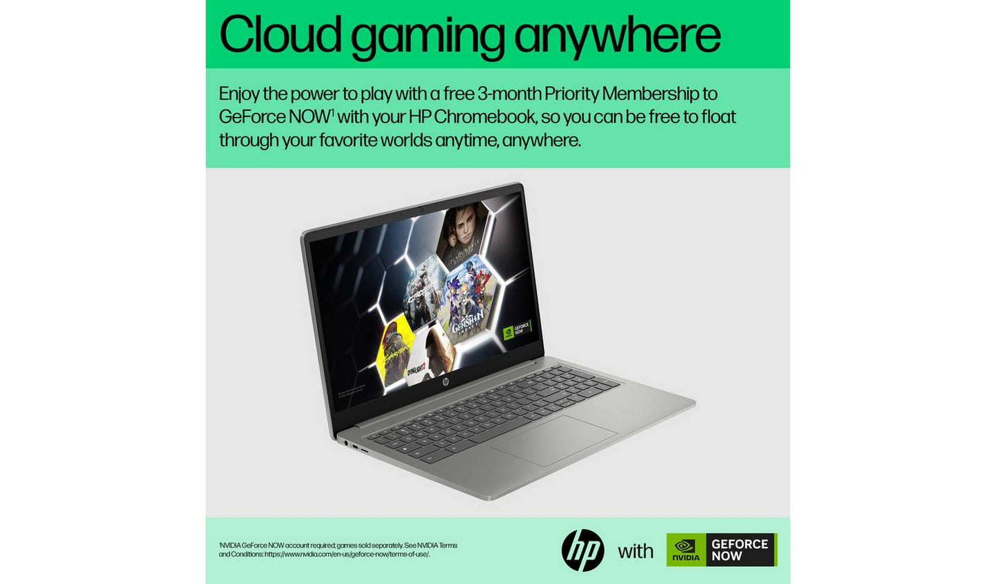 HP 15a-nb0006na 15.6in Intel N100 4GB 128GB Chromebook