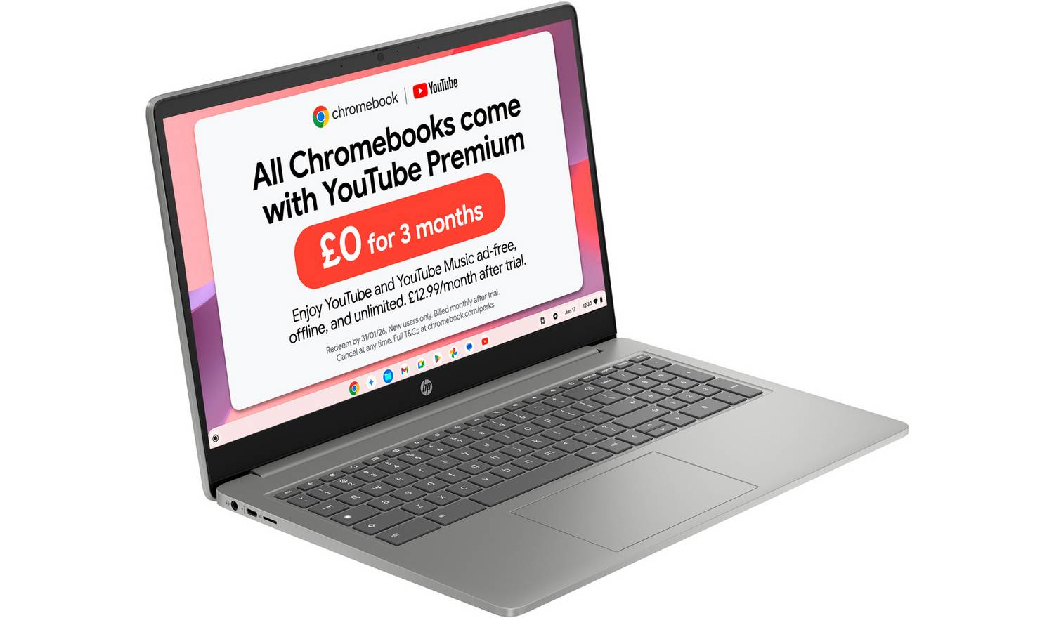 HP 15a-nb0006na 15.6in Intel N100 4GB 128GB Chromebook