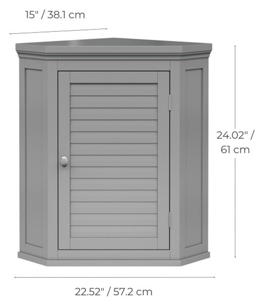 Teamson Home Glancy Corner Wall Cabinet - Sage Green