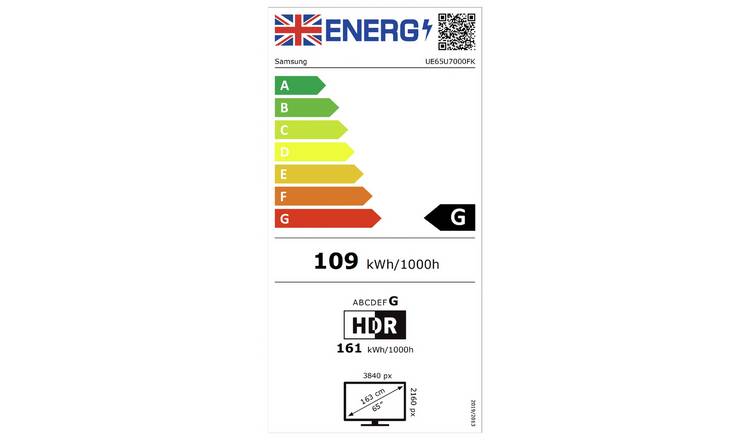 Samsung 65 Inch UE65U7000FK Smart 4K UHD HDR LED TV