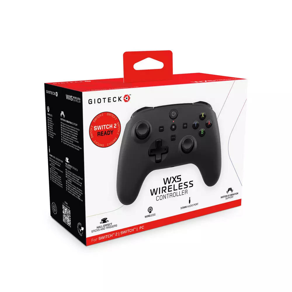 Gioteck WX5 Switch2, Switch & PC Wireless Controller - Black