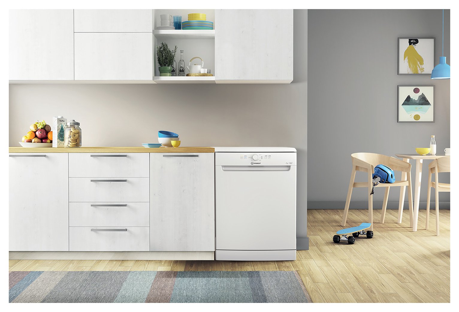 Indesit D2FHK26UK Full Size Dishwasher - White