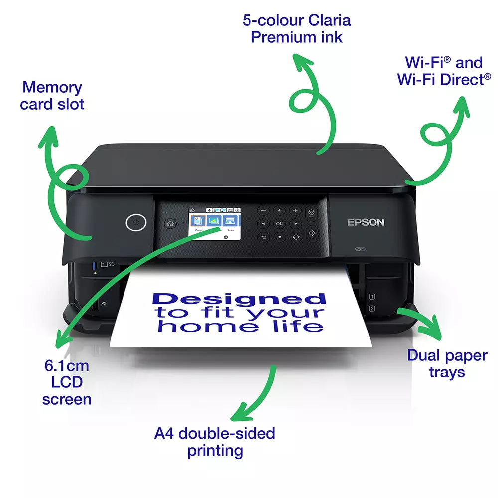 Epson XP-6100 AIO Wireless Inkjet Printer - Black