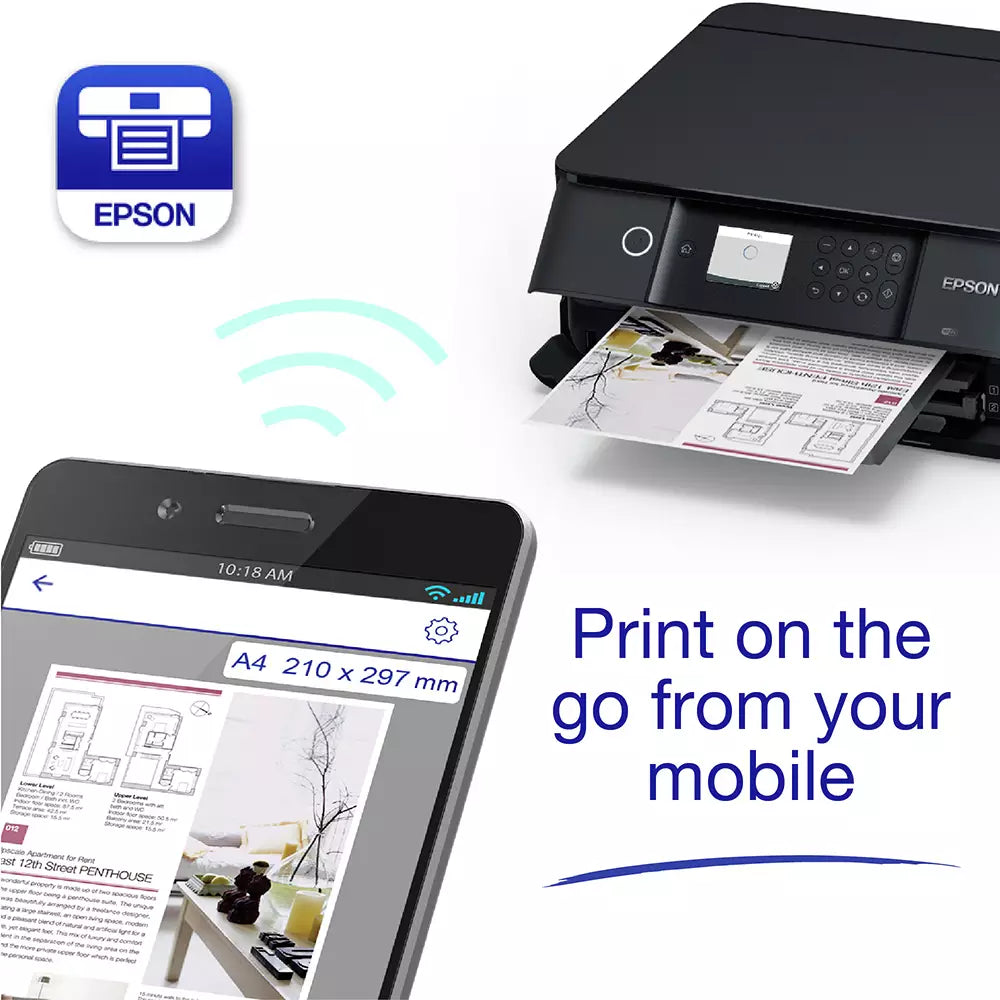 Epson XP-6100 AIO Wireless Inkjet Printer - Black