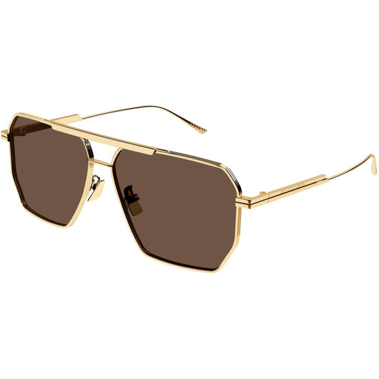 Bottega Veneta Mens BV1012S Aviator Sunglasses