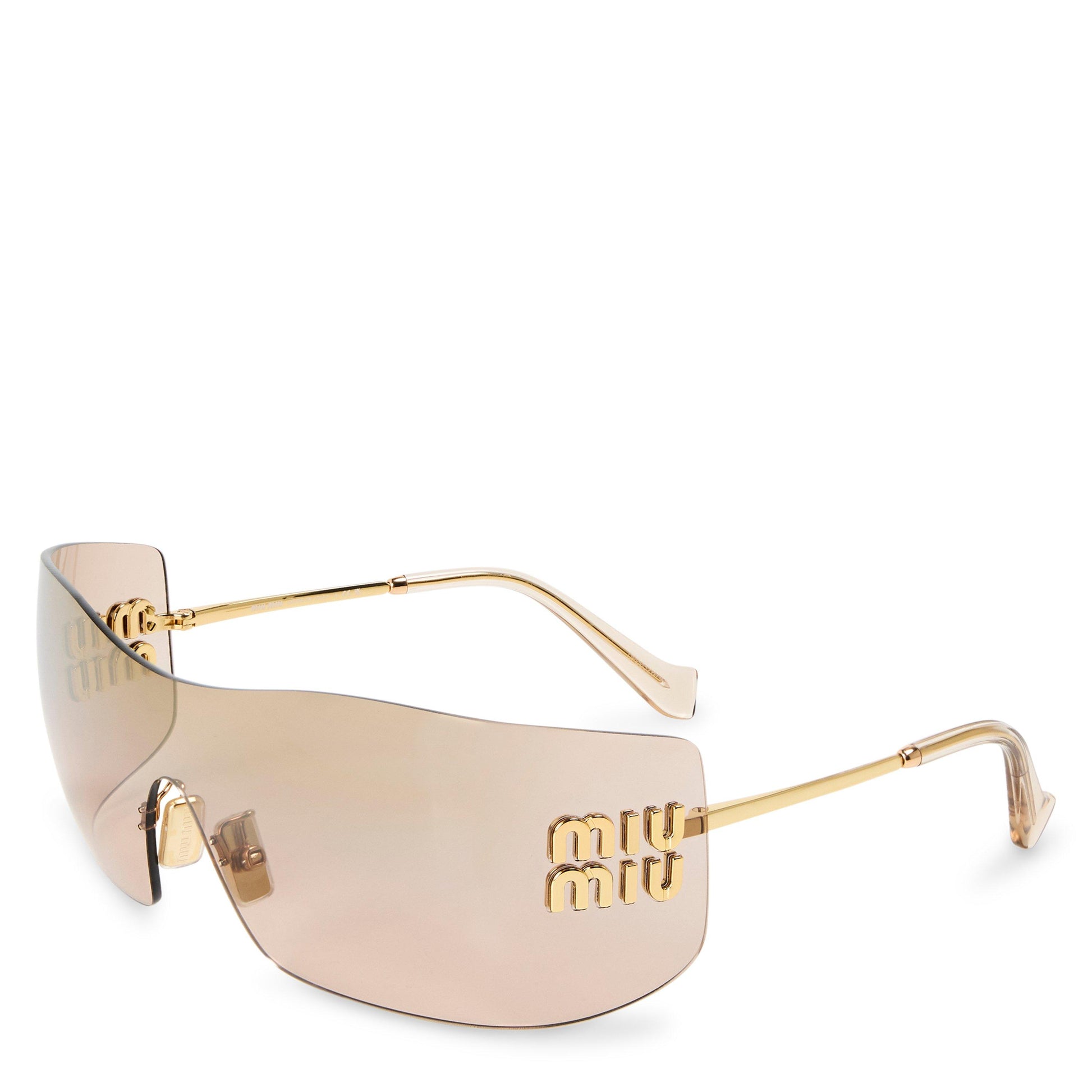 Miu Miu Women's 0MU B53S Round Sunglasses