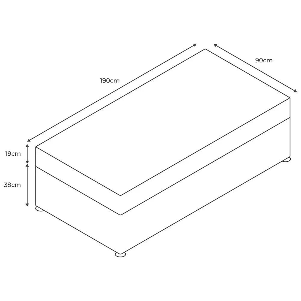 Argos Home Dalham Memory Single Divan Bed - Grey