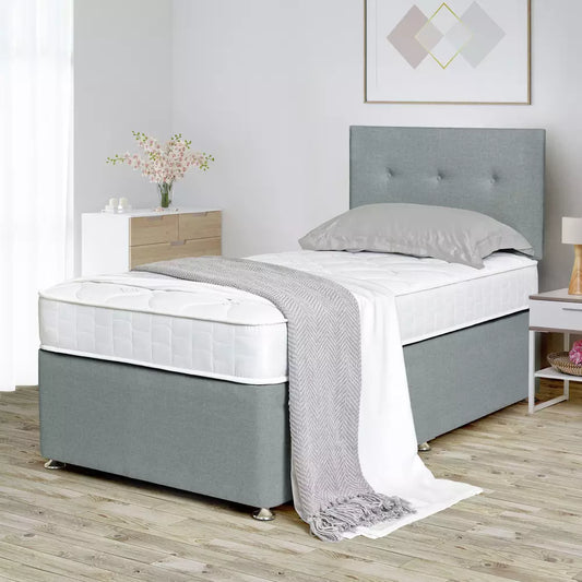 Argos Home Dalham Memory Single Divan Bed - Grey