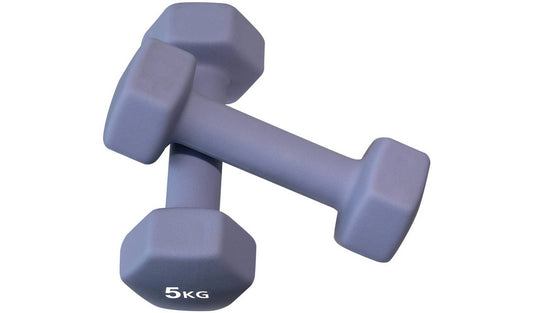 Pro Fitness Neoprene Dumbbells - 2 x 5kg