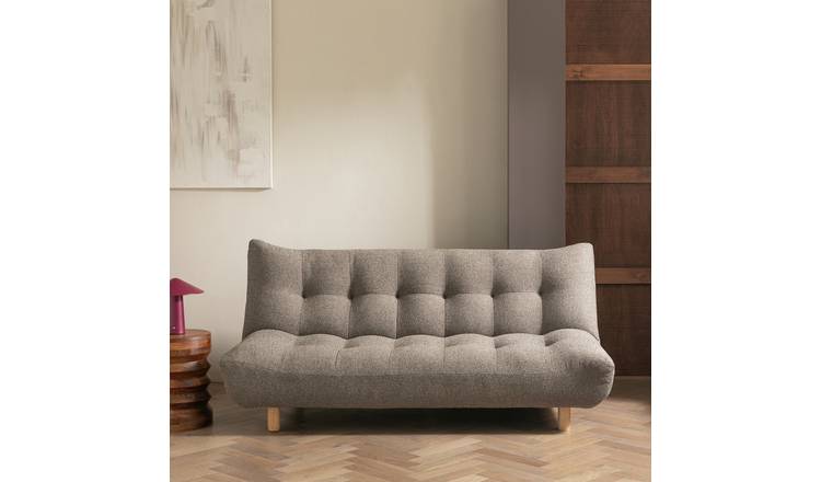 Habitat Kota 3 Seater Fabric Clic Clac Sofa Bed - Nutmeg
