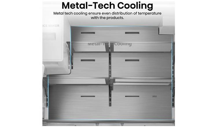 Hisense RF793N4SASE American Fridge Freezer - S/Steel