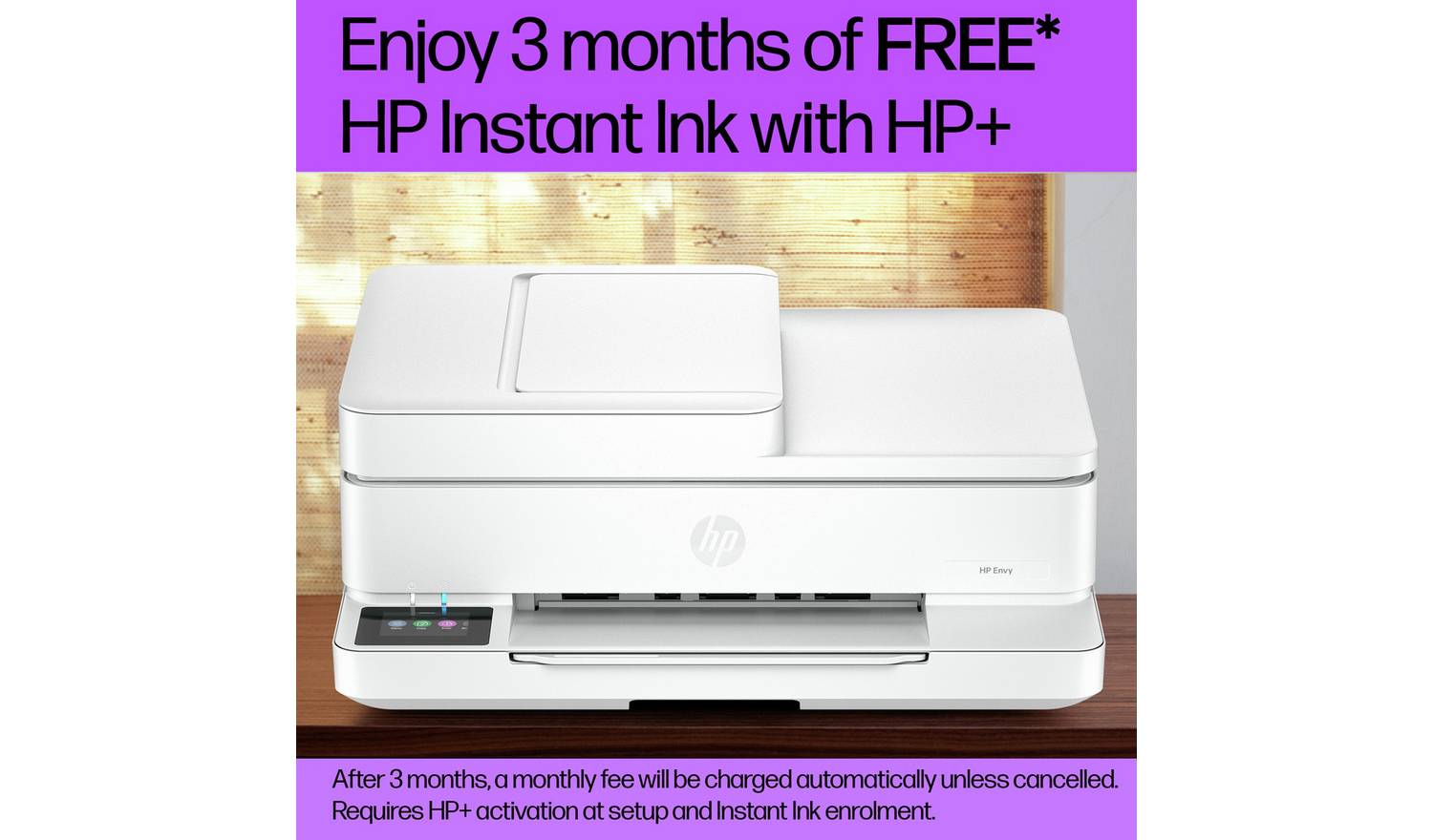 HP Envy 6530e Wireless Photo Printer & 3 Months Instant Ink