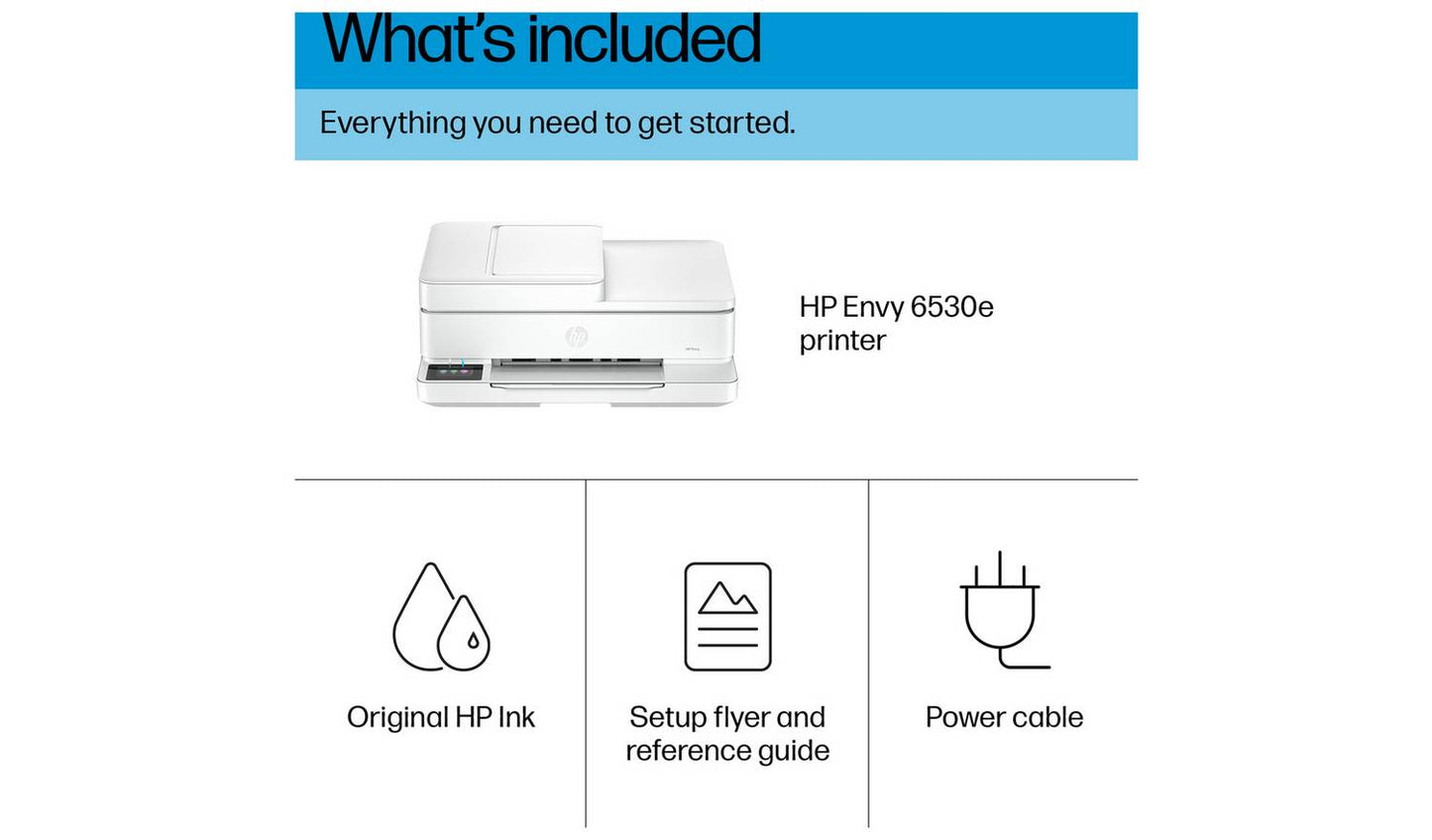 HP Envy 6530e Wireless Photo Printer & 3 Months Instant Ink