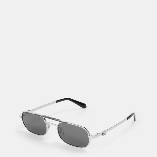 Off White Geometric UV Protection Square Sunglasses