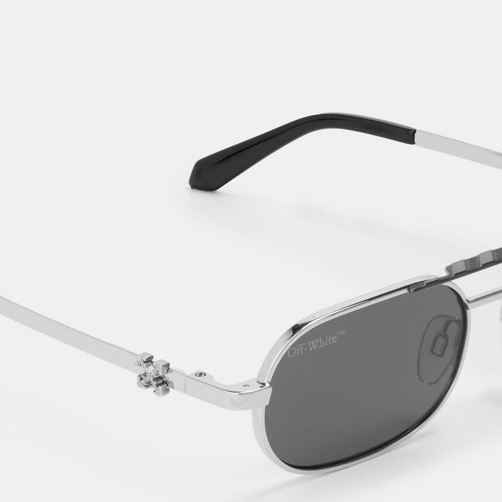 Off White Geometric UV Protection Square Sunglasses