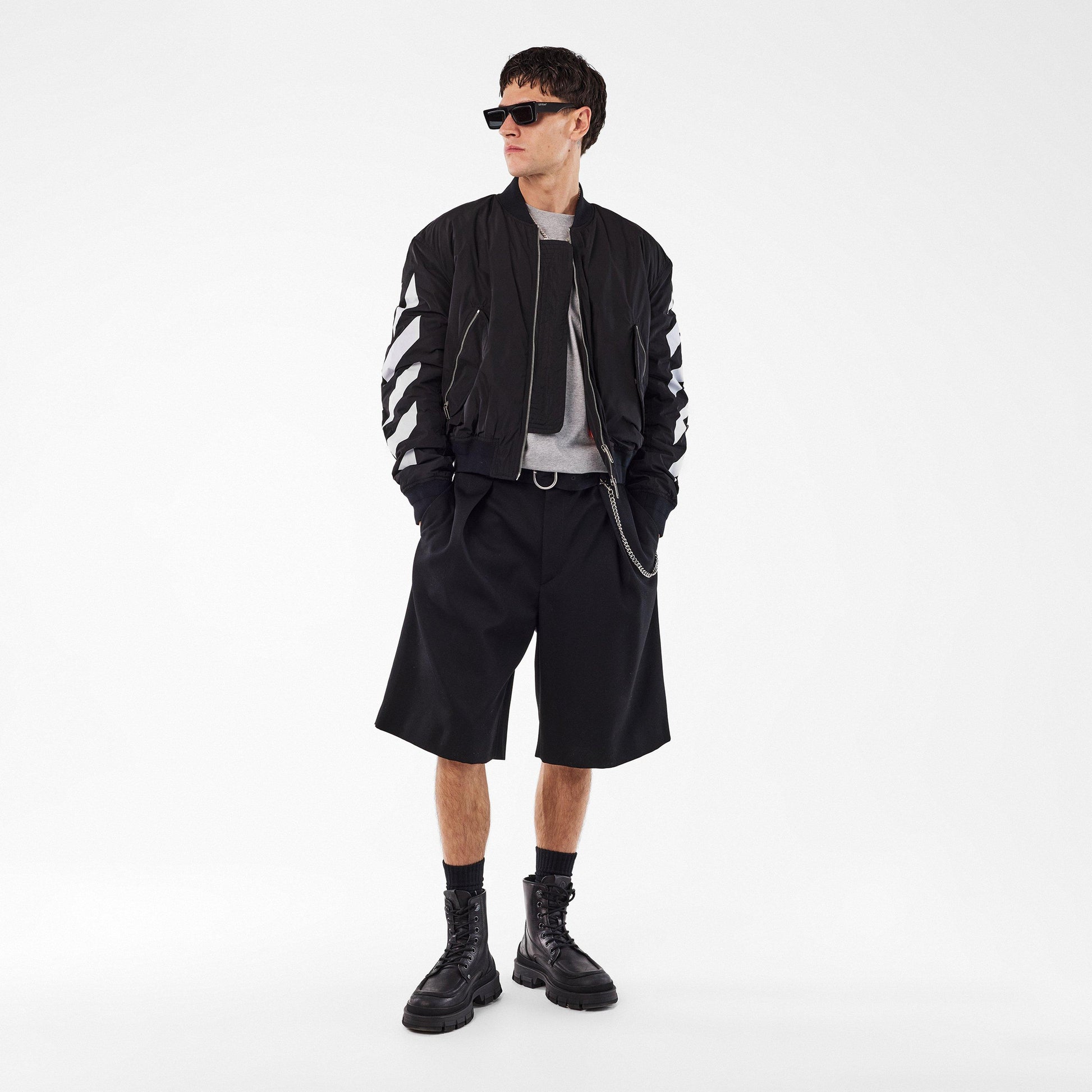 Off White UV Protection Square Sunglasses