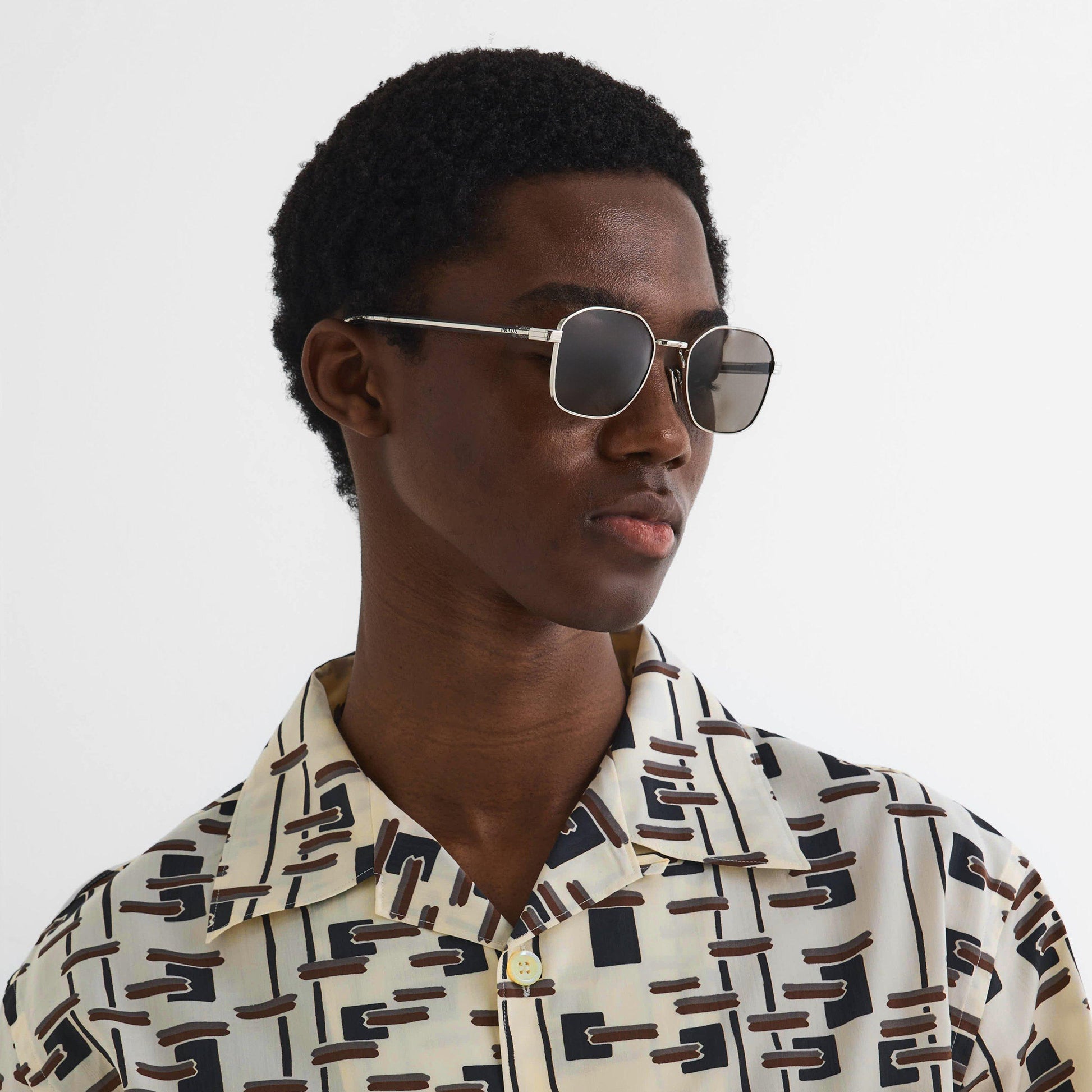 Prada Men's Round Sunglasses