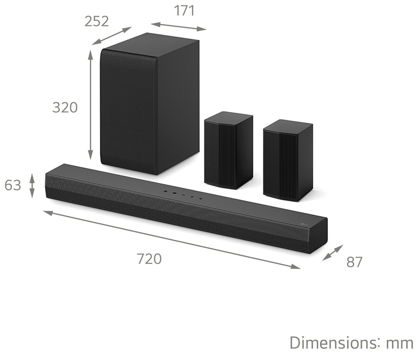 LG US40TR 4.1Ch Soundbar with Rear Speakers & Sub
