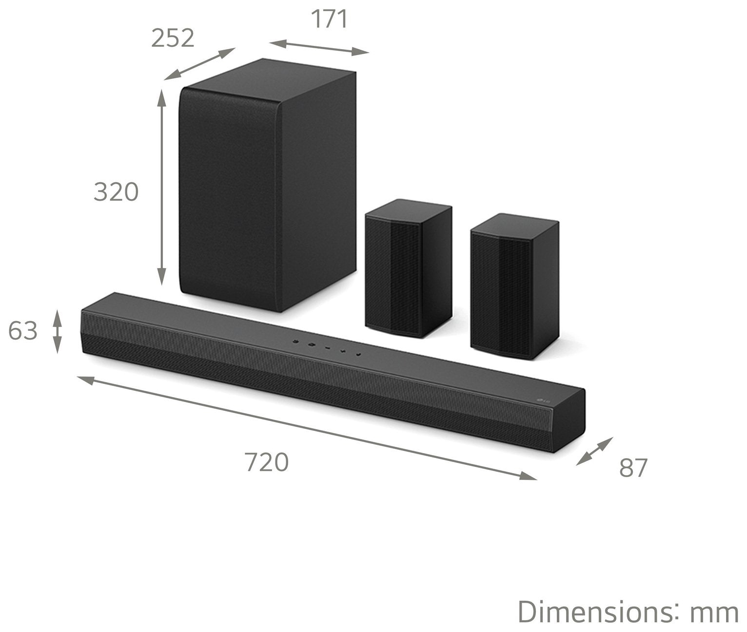 LG US40TR 4.1Ch Soundbar with Rear Speakers & Sub