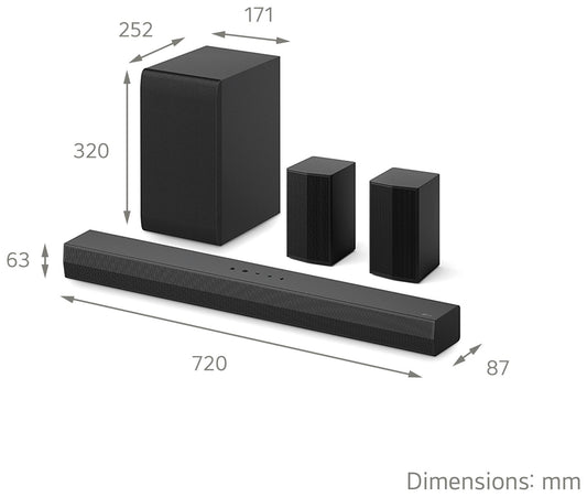 LG US40TR 4.1Ch Soundbar with Rear Speakers & Sub