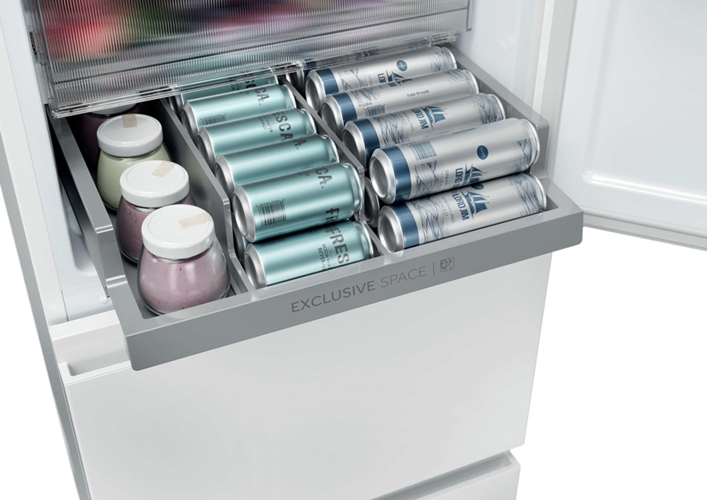 Haier HTR3518ENMWK Fridge Freezer - White