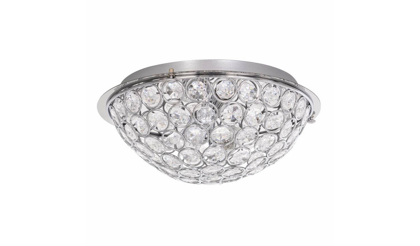 Argos Home Amelia Glass Flush to Ceiling Light - Chrome
