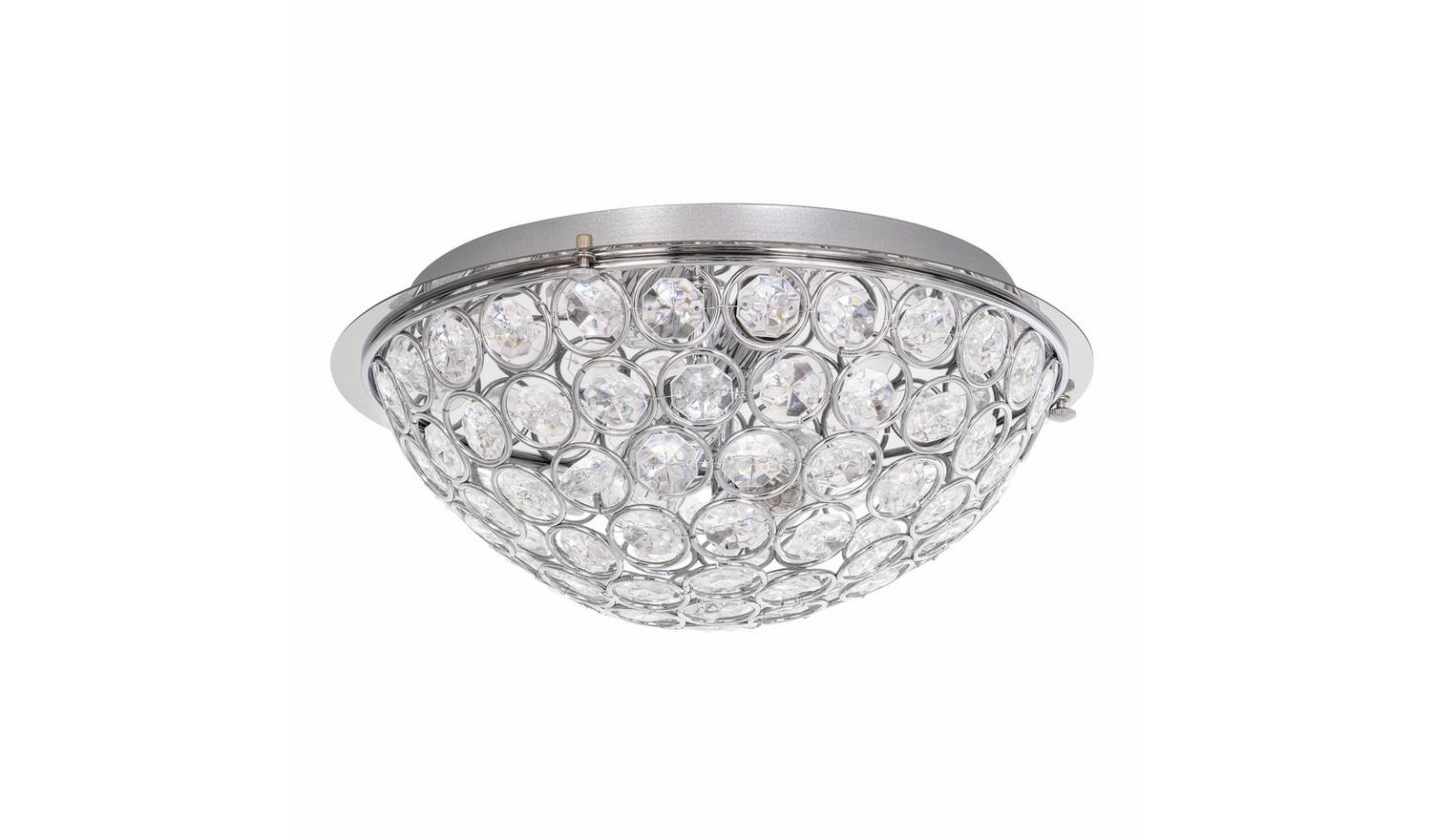 Argos Home Amelia Glass Flush to Ceiling Light - Chrome