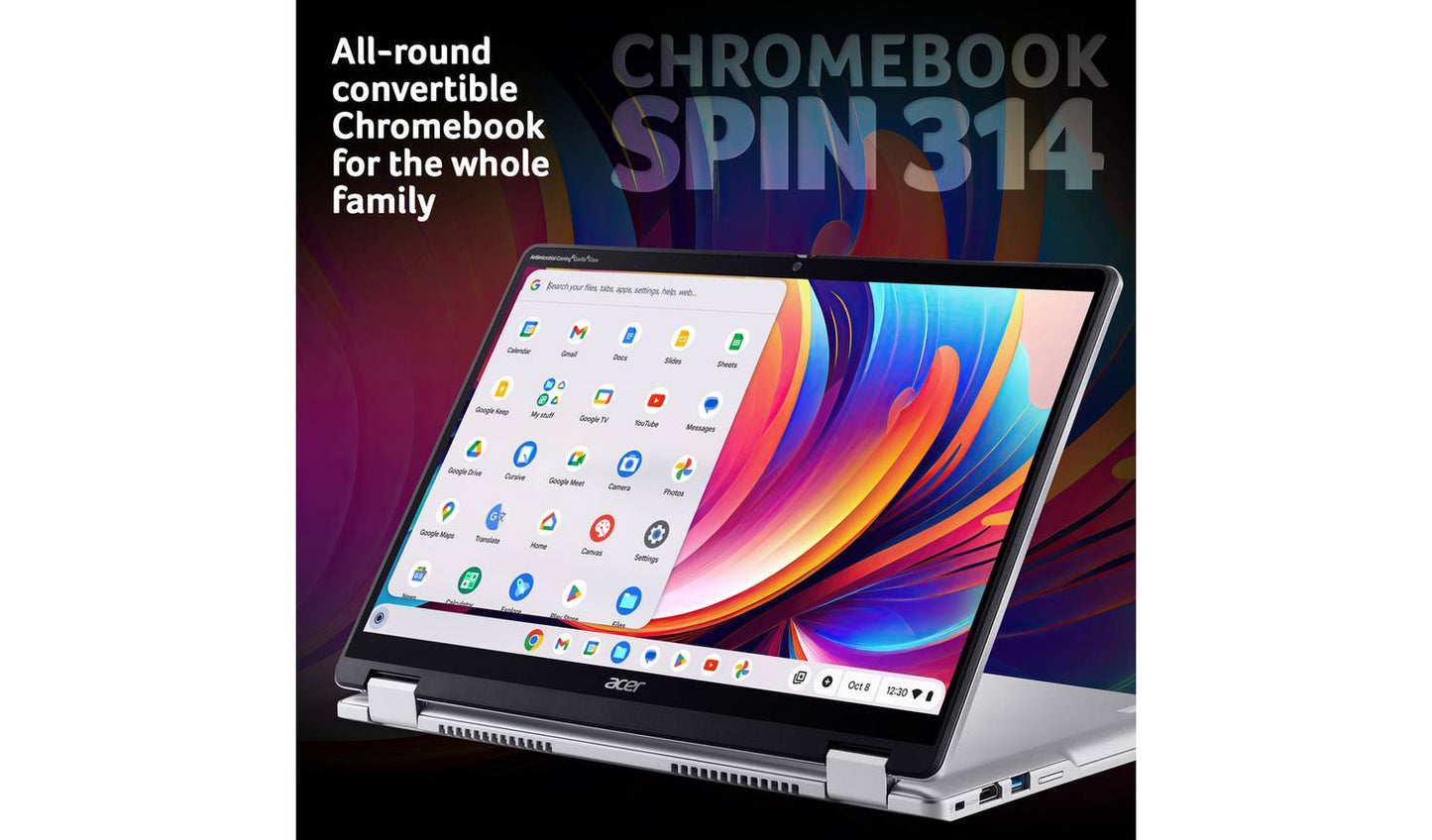 Acer Spin 314 14in Intel N100 4GB 128GB Touch Chromebook