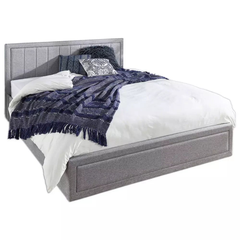 Aspire Cotswold Small Double Ottoman Bed with Mattress- Grey